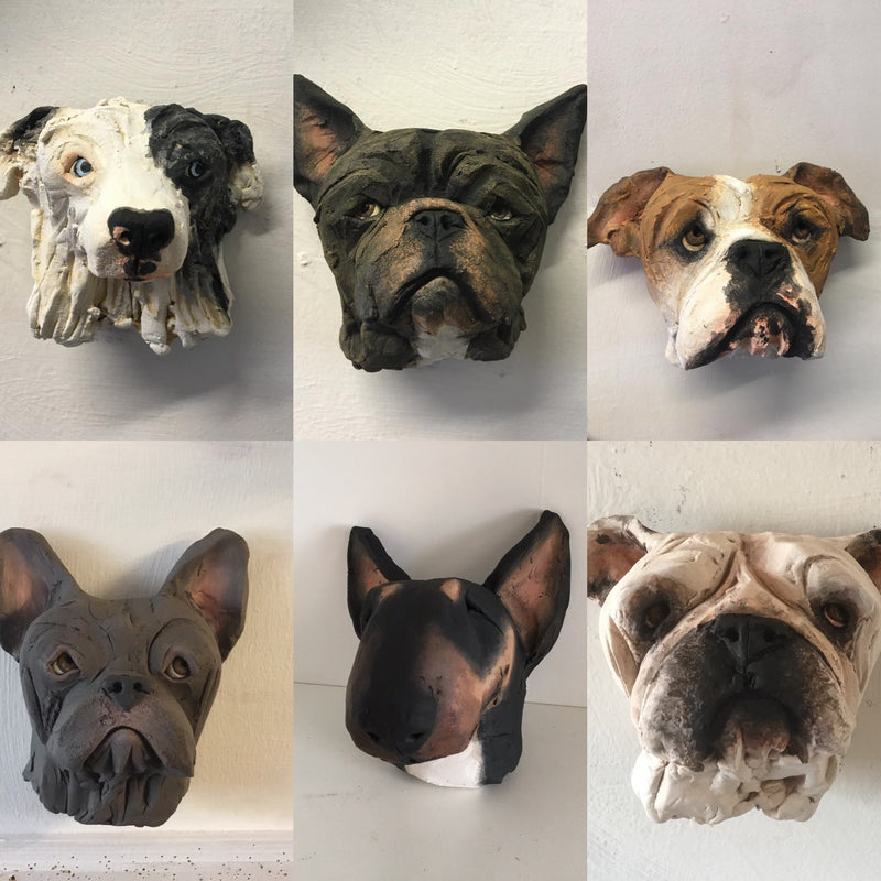 Commission a Dog Head Sculpture