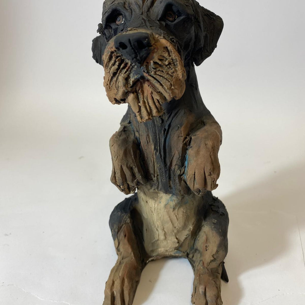 25cm wiry dachshund  sculpture