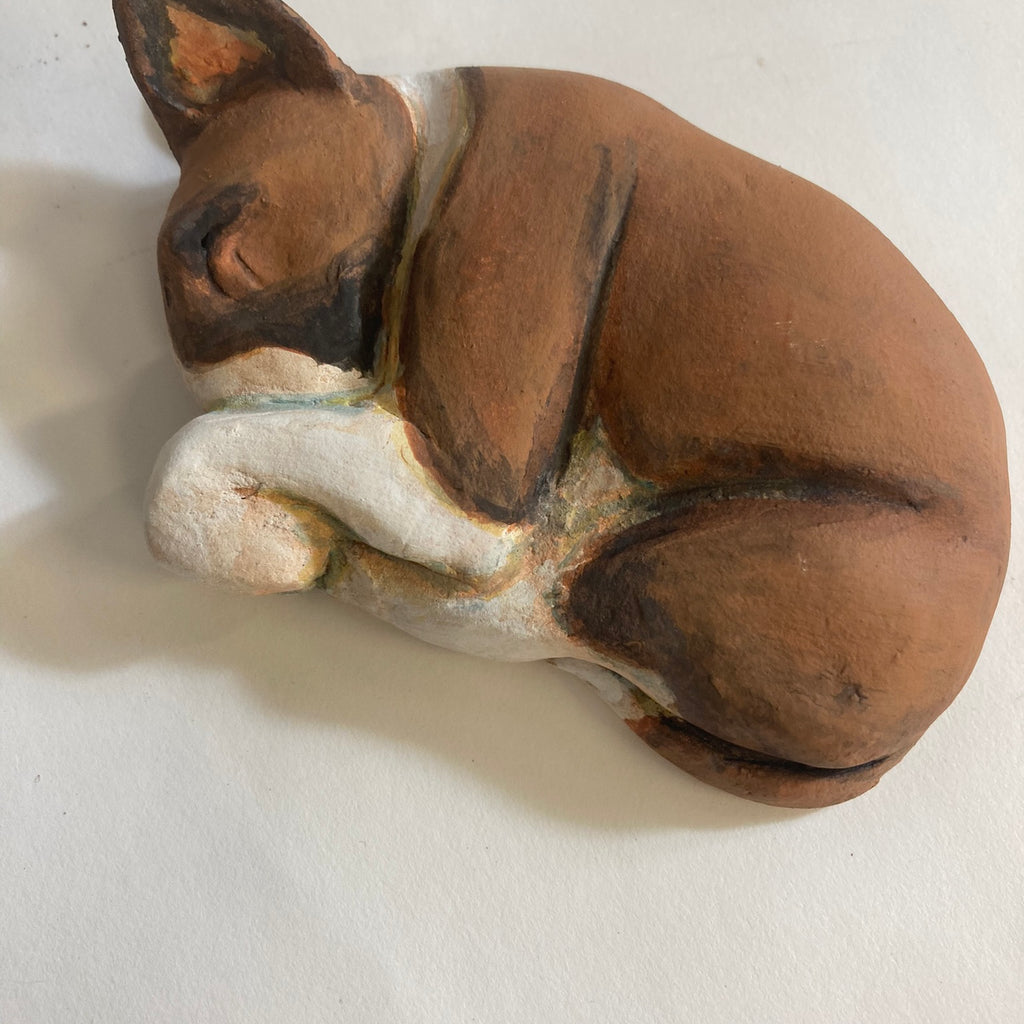 Small bull terrier tuck sculpture made to order 10cm
