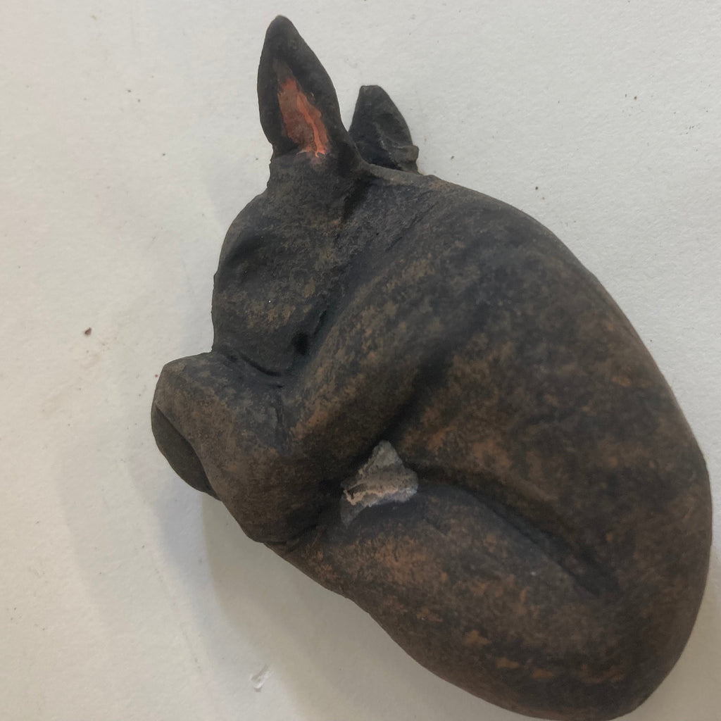 Tiny bull terrier tuck sculpture made to order 7cm
