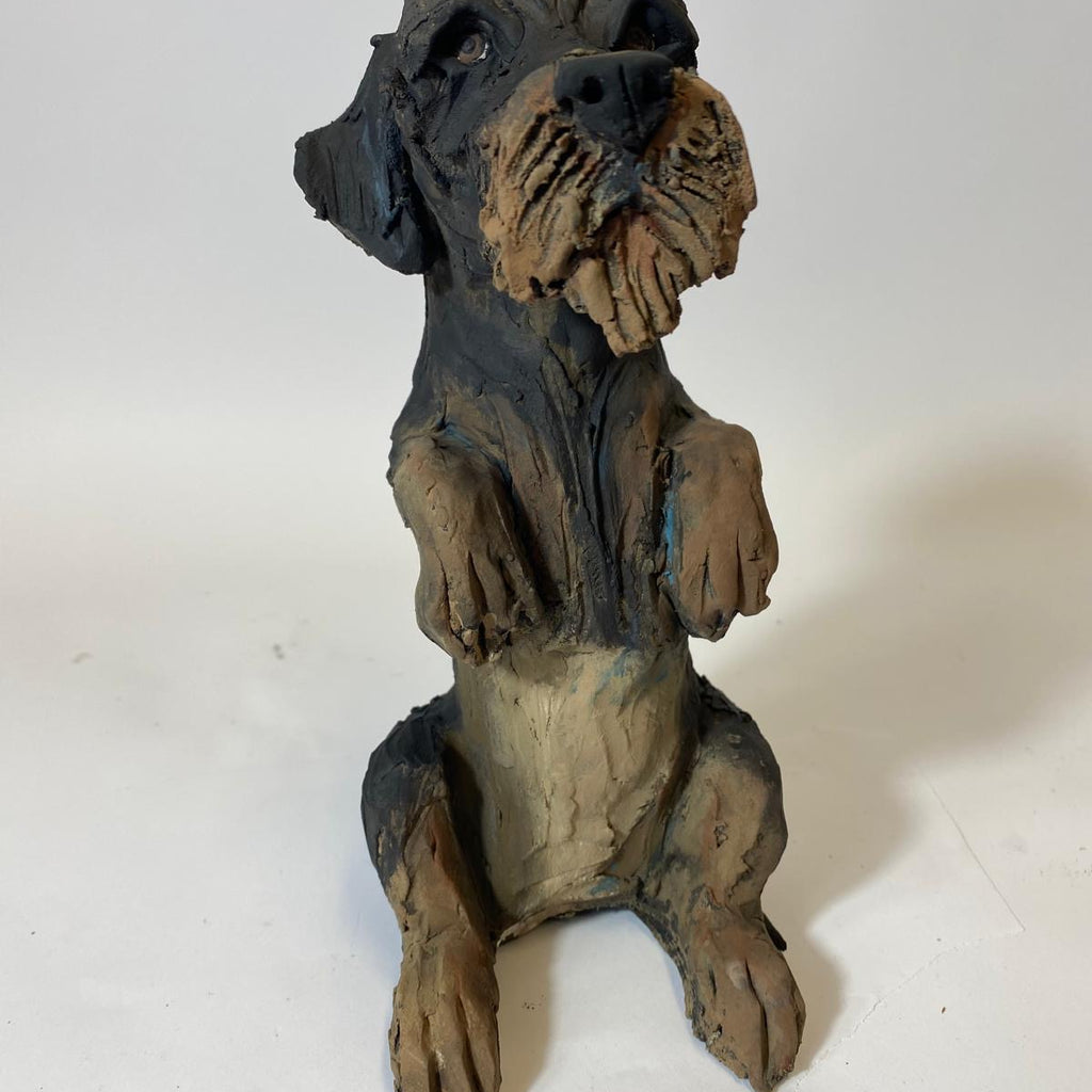 25cm wiry dachshund  sculpture