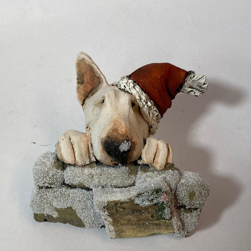 Peeping snowy Santa bully  MADE TO ORDER